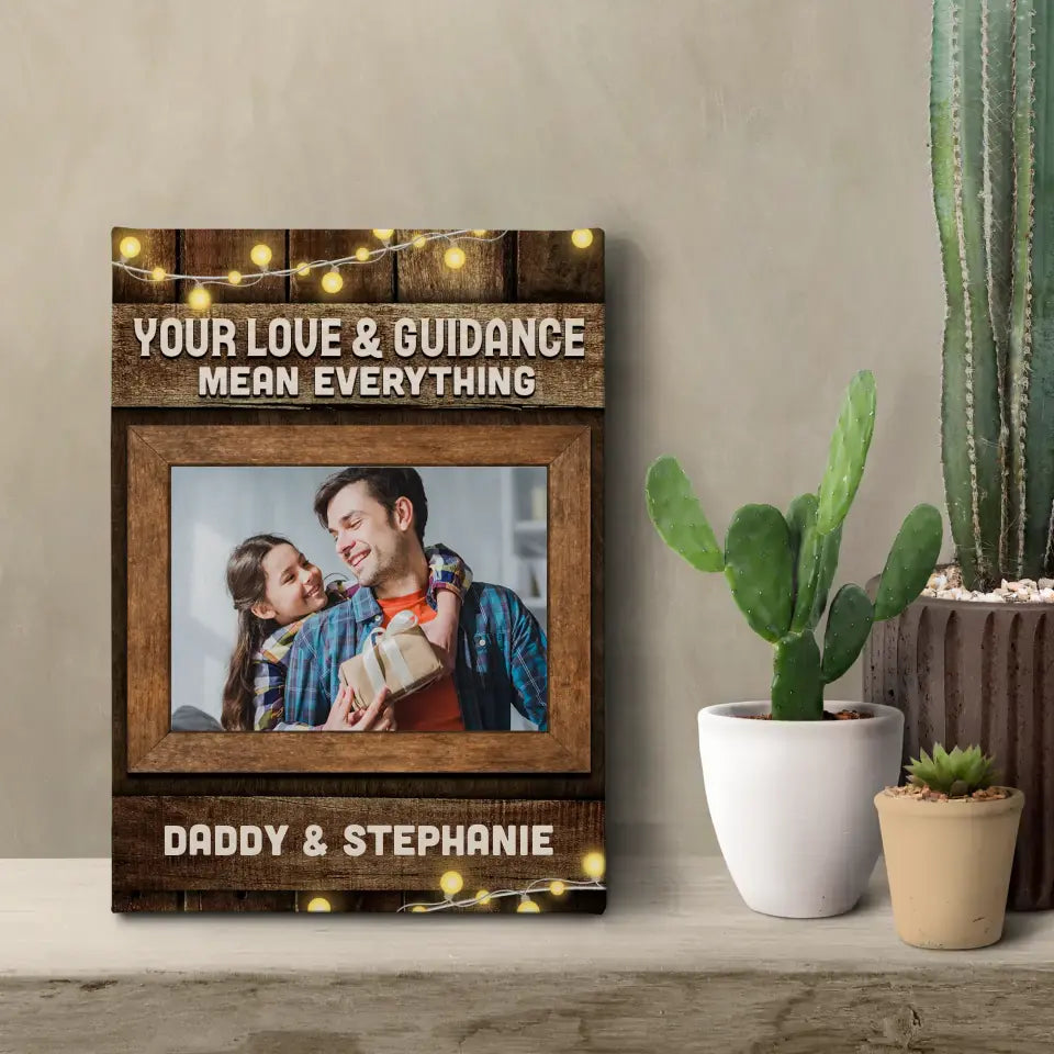 Your Love and Guidance Mean Everything - Personalized Gifts For Dad - Canvas Photo Tiles