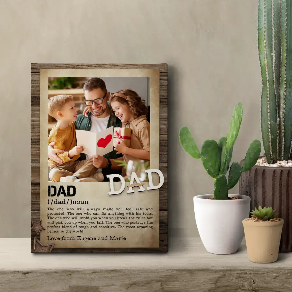 Definition Dad Canvas - Personalized Gifts For Dad - Canvas Photo Tiles