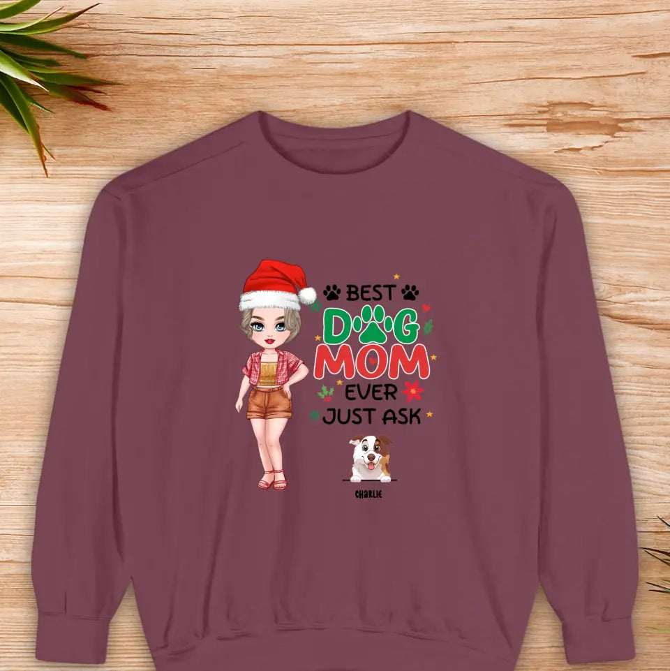 Best Dog Mom Ever - Custom Name - Personalized Gifts For Dog Lovers - Family Sweater