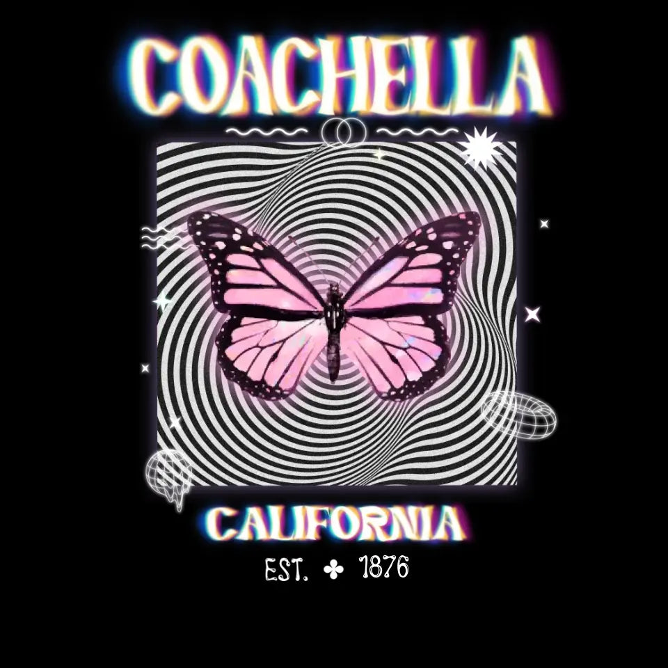 Coachella Butterfly - Personalized Gifts For Her - Unisex Sweater