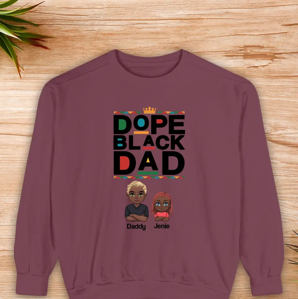 Dope Black Daddy - Personalized Family Sweater