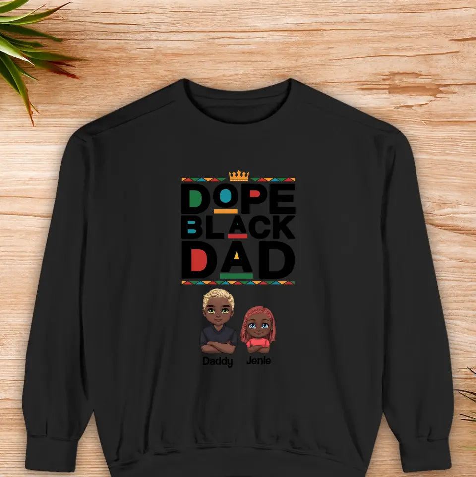 Dope Black Daddy - Personalized Family Sweater