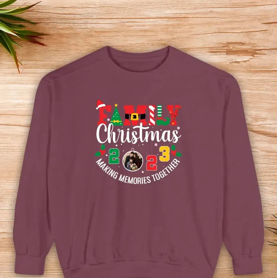 Family Christmas 2023 - Custom Photo - Personalized Gifts For Family - Family Sweater