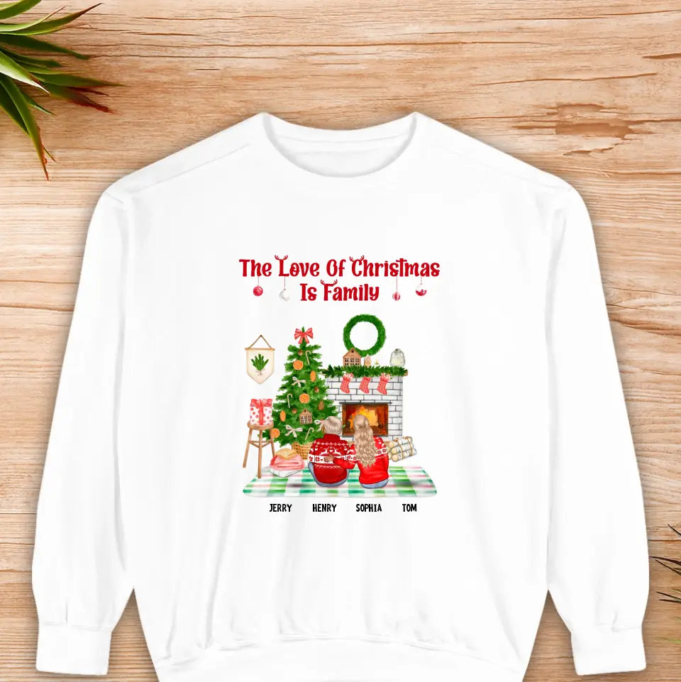 The Love Of Christmas Is Family - Custom Quote - Personalized Gifts For Family - Family Sweater