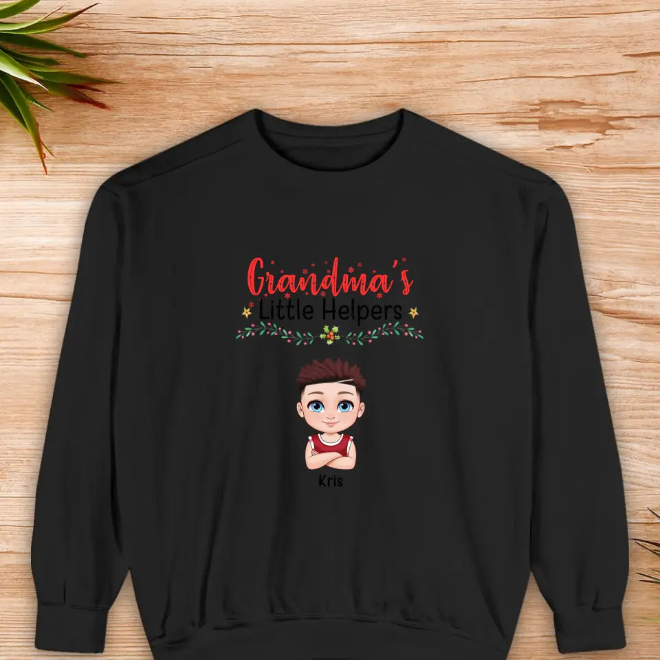 Grandma's Helpers - Personalized Family Sweater