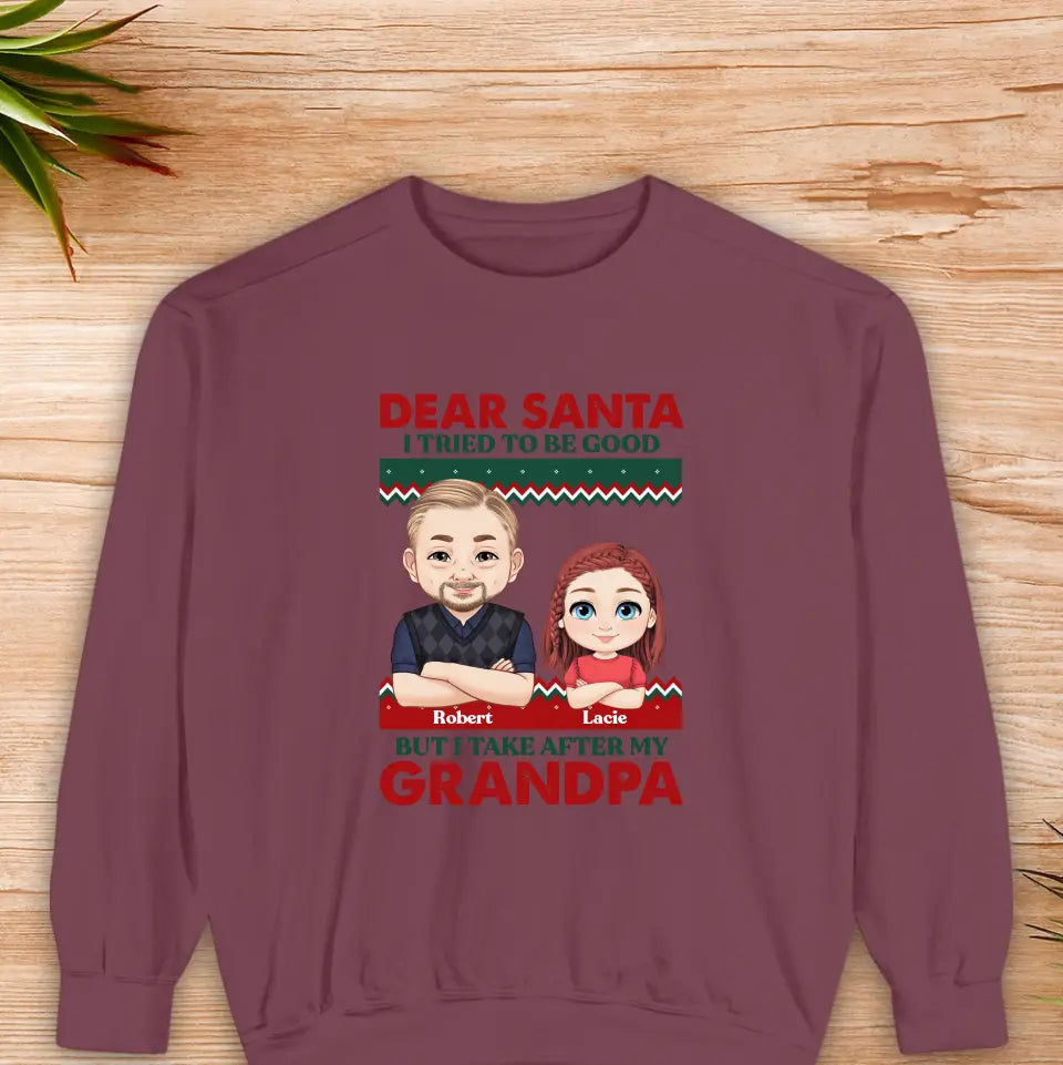 Dear Santa - Custom Quote - Personalized Gifts For Grandpa - Family Sweater