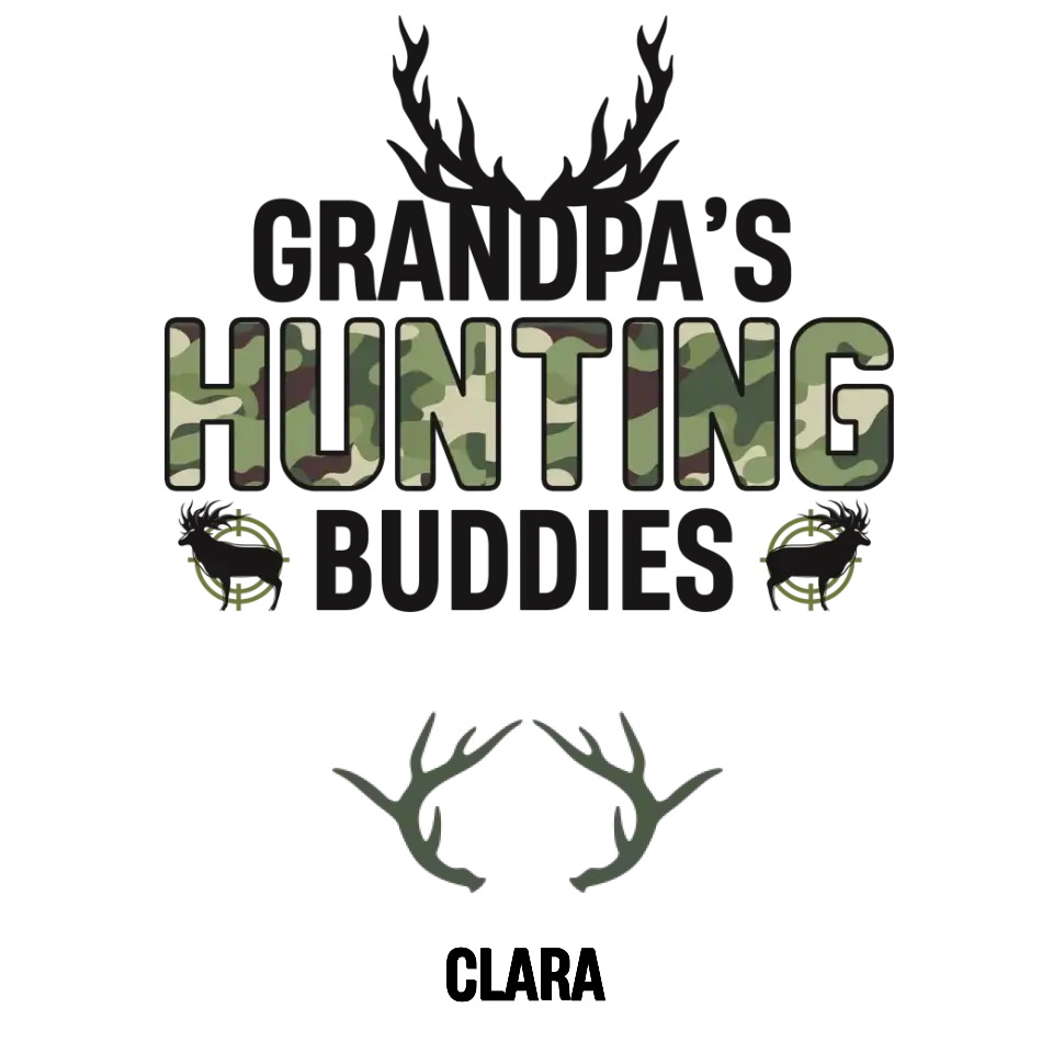 Grandpa's Hunting Buddies - Custom Name - Personalized Gifts For Grandpa - Hoodie