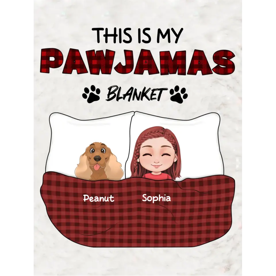 This Is My Pawjamas Blanket - Personalized Blanket