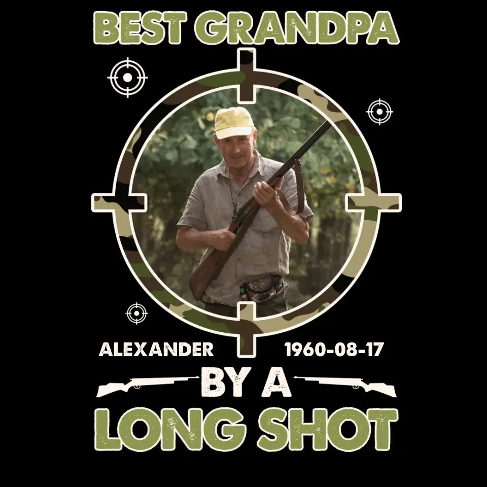 Best Grandpa By A Long Shot - Custom Photo - Personalized Gifts For Grandpa - Sweater