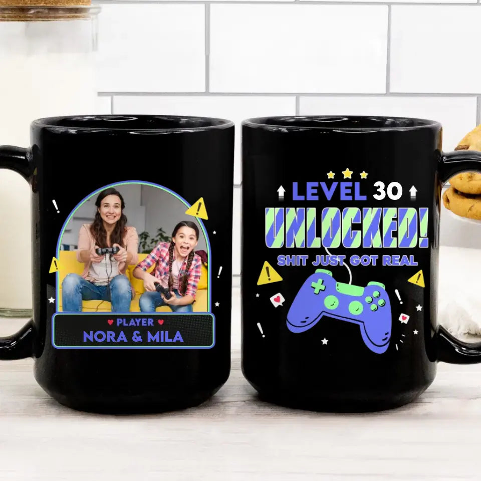 Level Unlocked ! - Custom Photo - Personalized Gifts For Mom - Mug