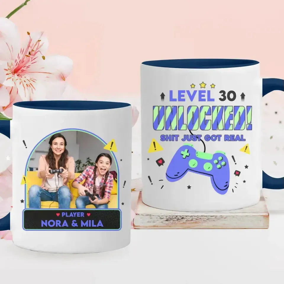 Level Unlocked ! - Custom Photo - Personalized Gifts For Mom - Mug