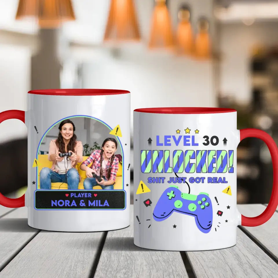 Level Unlocked ! - Custom Photo - Personalized Gifts For Mom - Mug