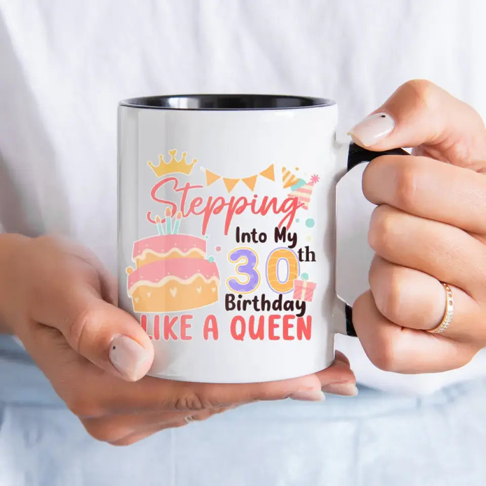 Birthday Like A Queen  - Custom Photo - Personalized Gifts For Mom - Mug