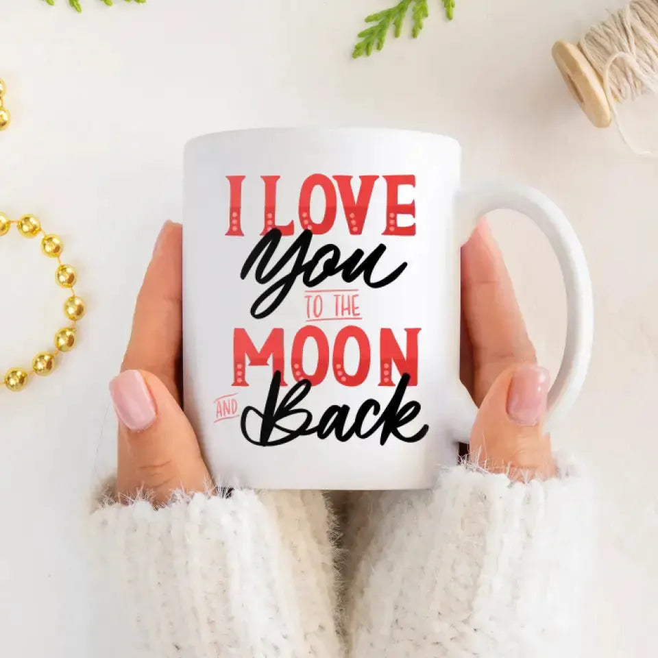 I Love You To The Moon And Back - Personalized Gifts For Grandpa - Mug