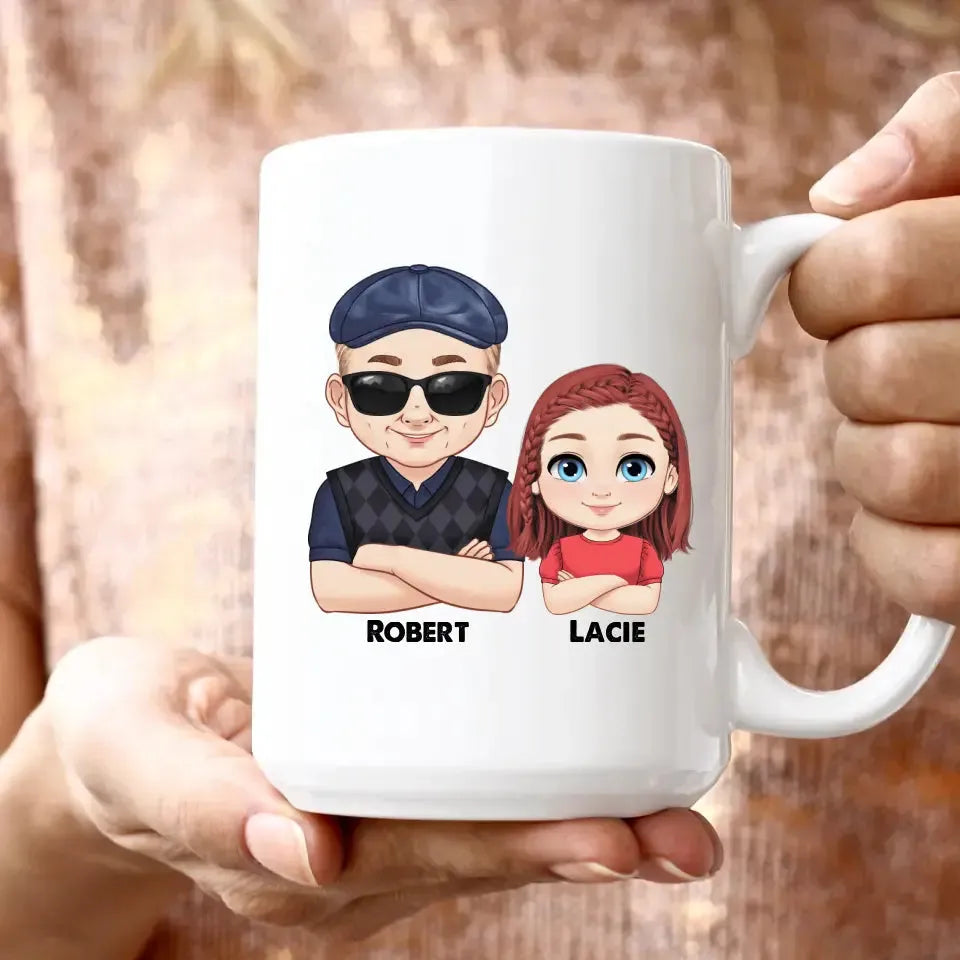 Promoted To Grandpa - Personalized Gifts For Grandpa - Mug