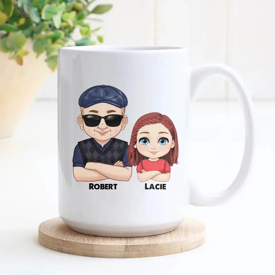 Promoted To Grandpa - Personalized Gifts For Grandpa - Mug