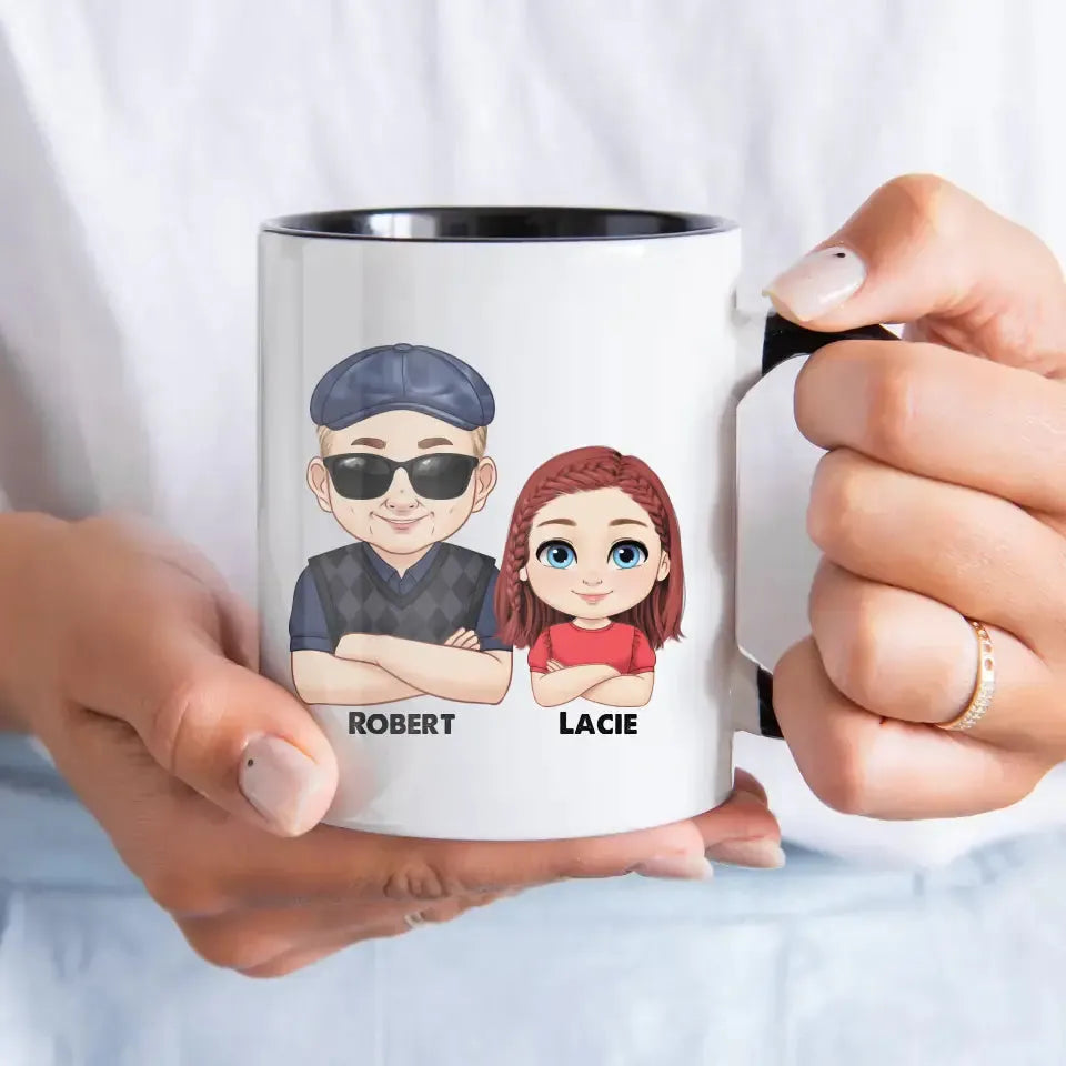 Promoted To Grandpa - Personalized Gifts For Grandpa - Mug