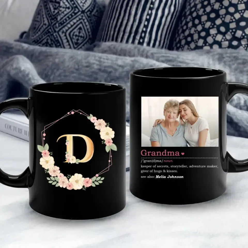 Grandma Noun  - Custom Photo - Personalized Gifts For Grandma - Mug