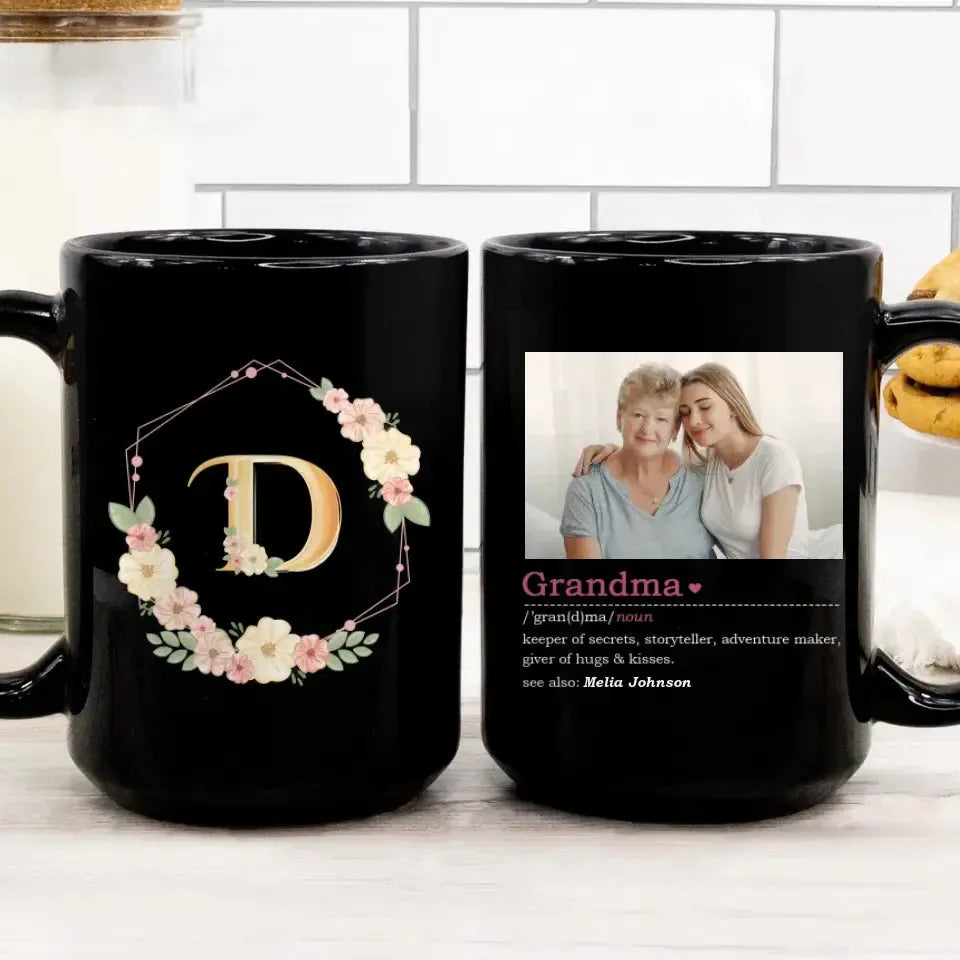 Grandma Noun  - Custom Photo - Personalized Gifts For Grandma - Mug