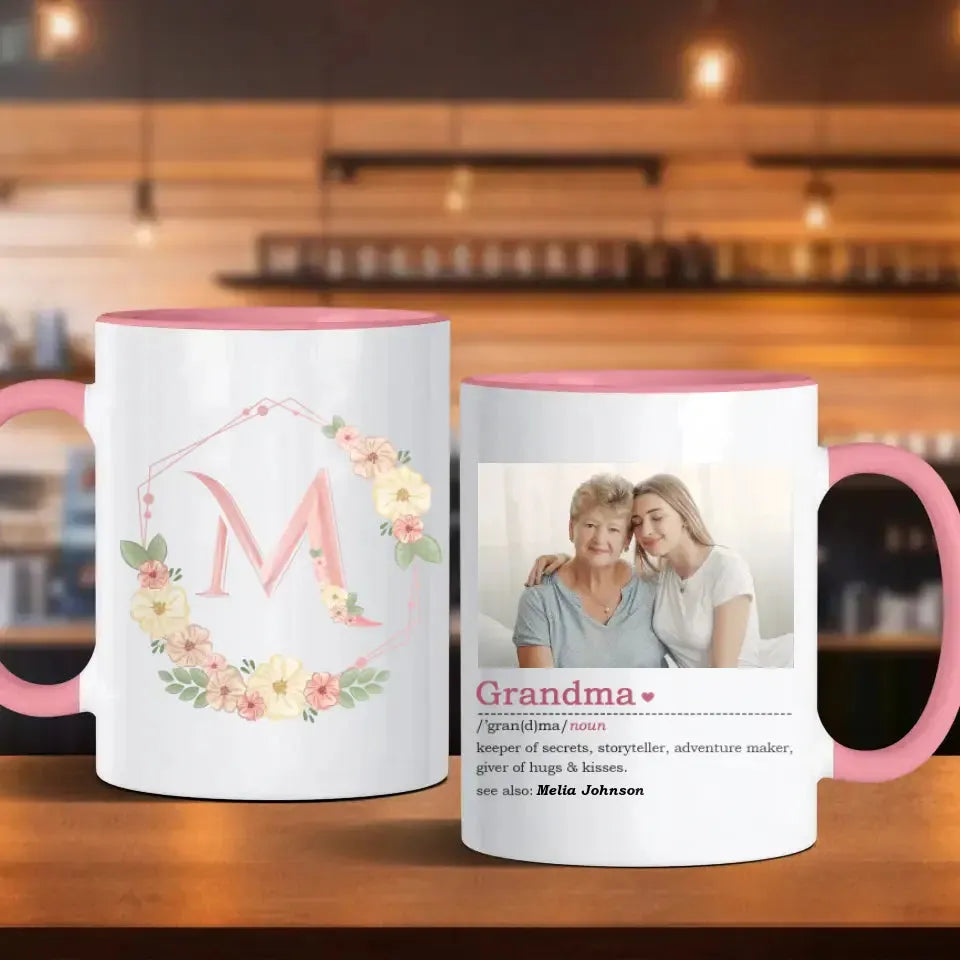 Grandma Noun  - Custom Photo - Personalized Gifts For Grandma - Mug