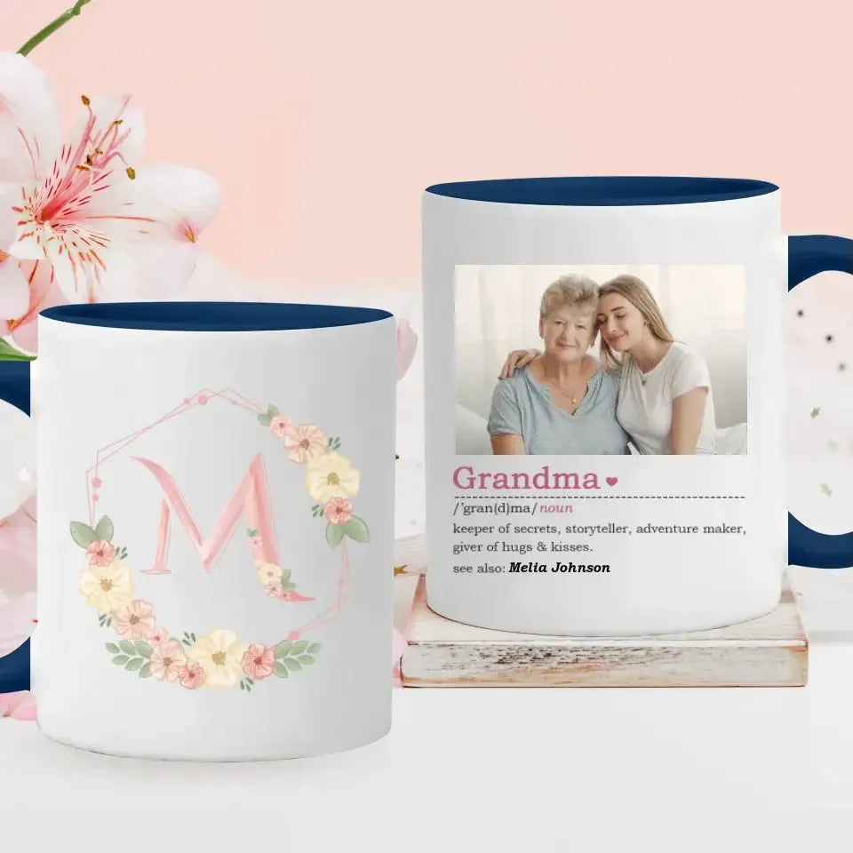 Grandma Noun  - Custom Photo - Personalized Gifts For Grandma - Mug