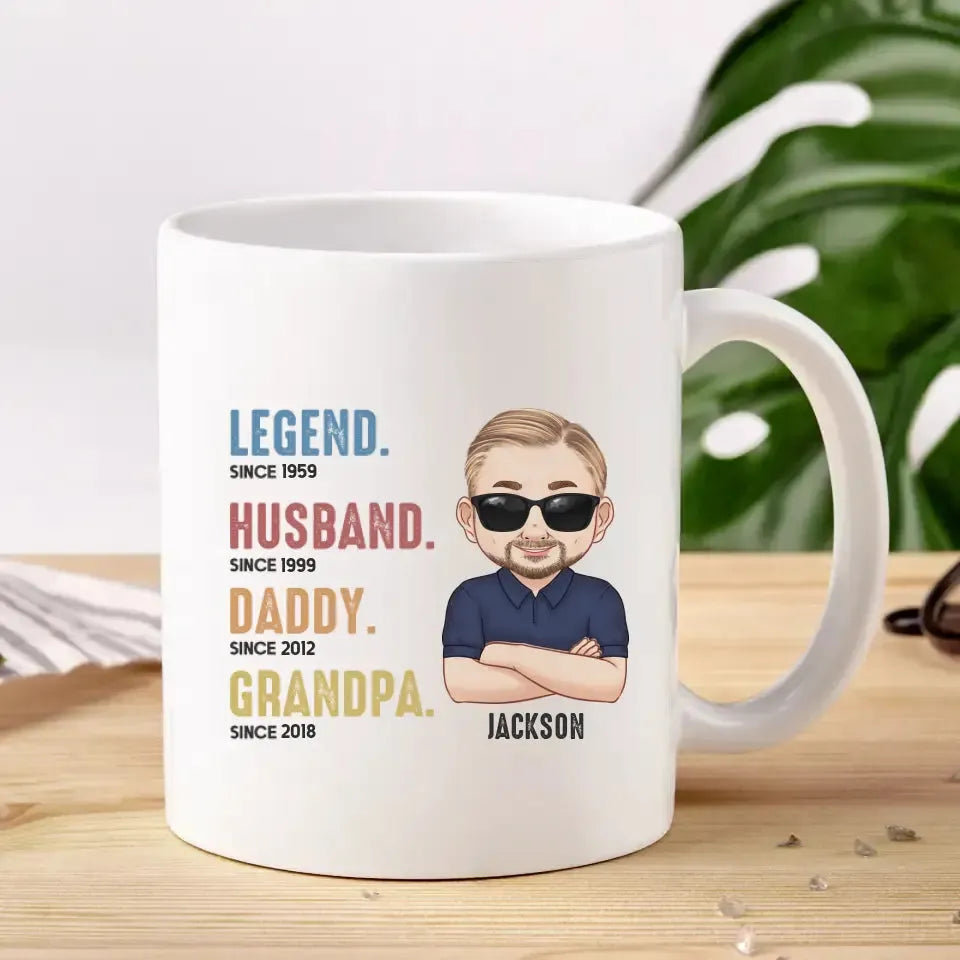 Only The Best Dads - Custom Year - Personalized Gifts For Grandpa - Mug