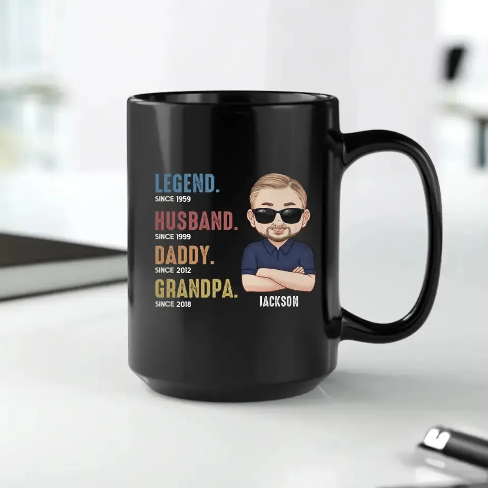 Only The Best Dads - Custom Year - Personalized Gifts For Grandpa - Mug