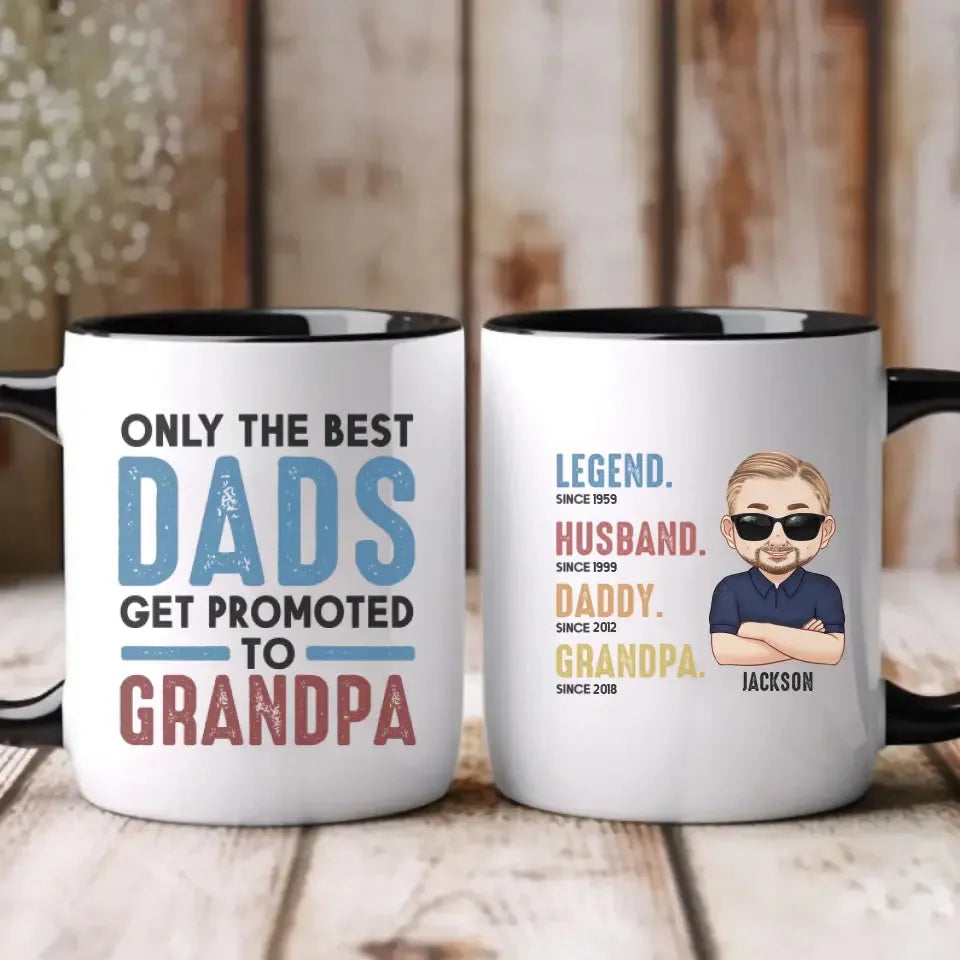 Only The Best Dads - Custom Year - Personalized Gifts For Grandpa - Mug