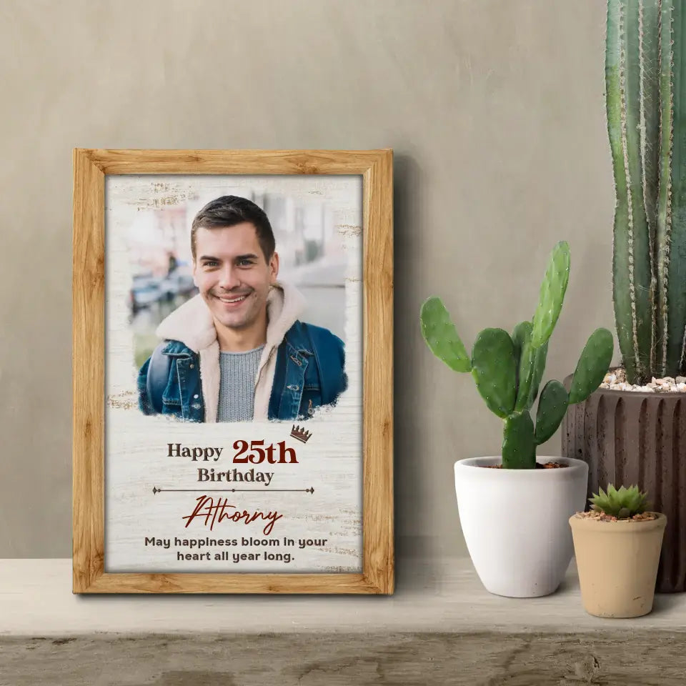 May Happiness Bloom - Personalized Gifts For Him - Canvas Photo Tiles