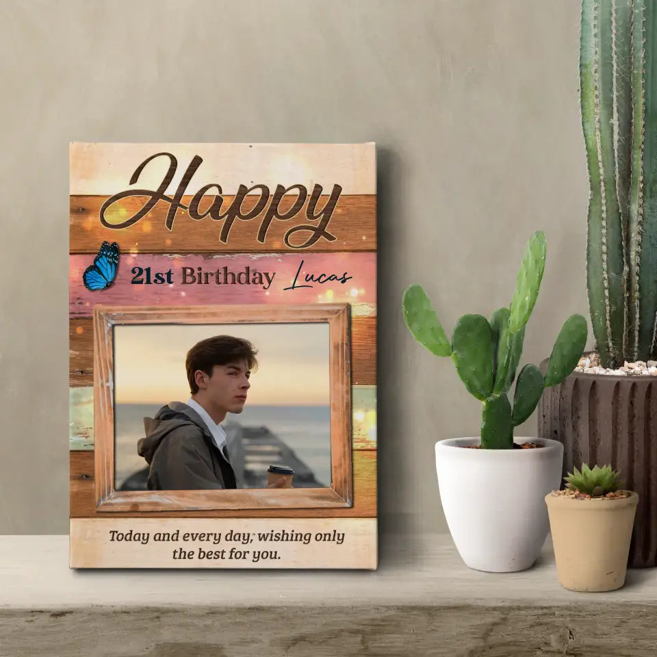 Only The Best For You - Personalized Gifts For Him - Canvas Photo Tiles