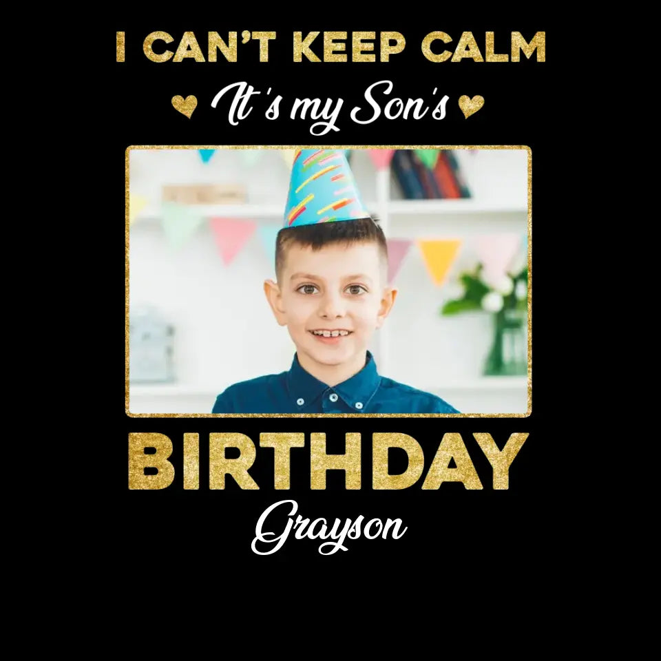 It's My Son's Birthday - Custom Photo - Personalized Gifts For Son - Sweater