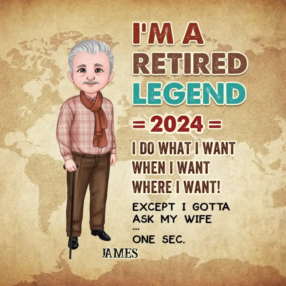 I'm A Retired Legend - Personalized Gifts For Grandpa - Pillow