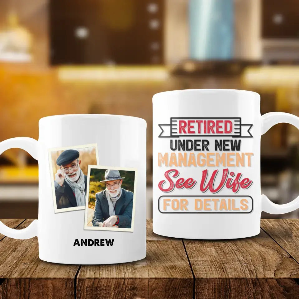 Retirement Gifts for Men  - Custom Photo - Personalized Gifts For Grandpa - Mug