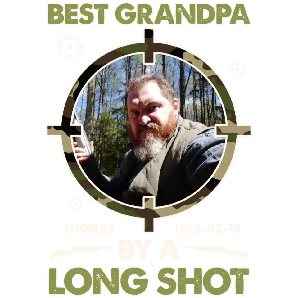Best Grandpa By A Long Shot - Custom Photo - Personalized Gifts For Grandpa - T-Shirt