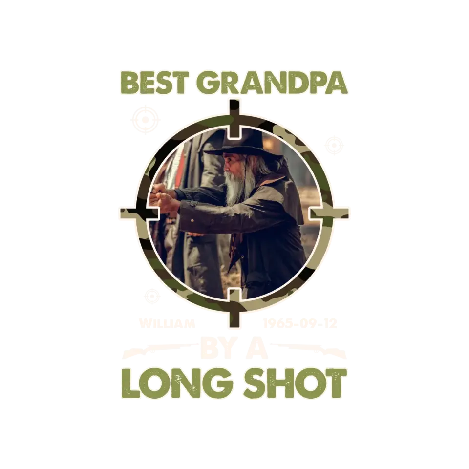 Best Grandpa By A Long Shot - Custom Photo - Personalized Gifts For Grandpa - T-Shirt