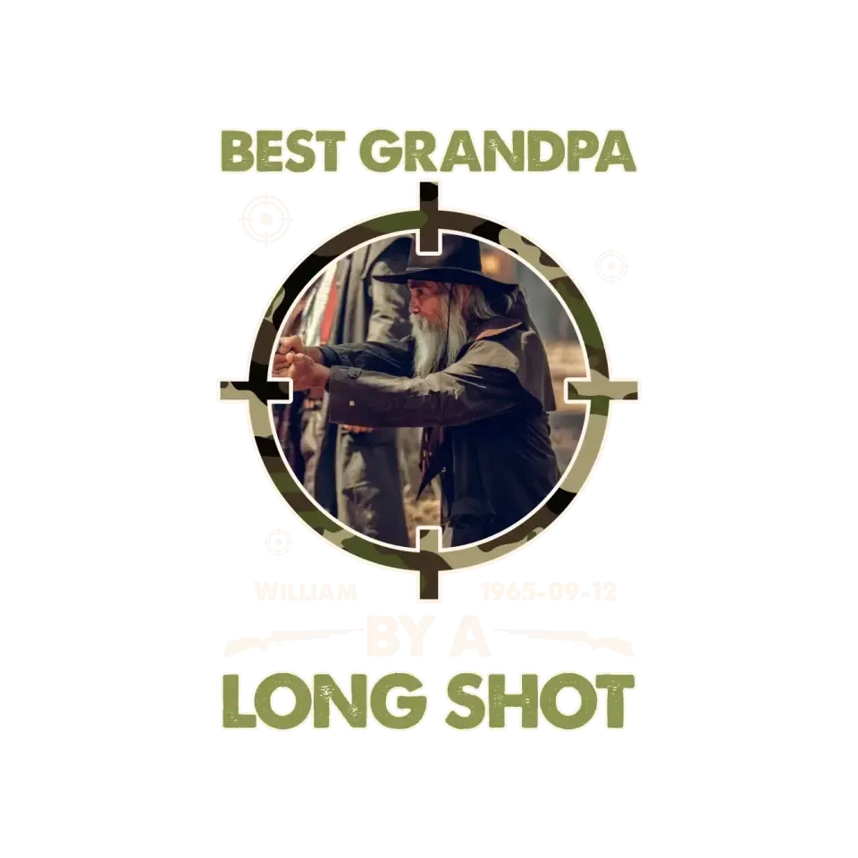 Best Grandpa By A Long Shot - Custom Photo - Personalized Gifts For Grandpa - T-Shirt