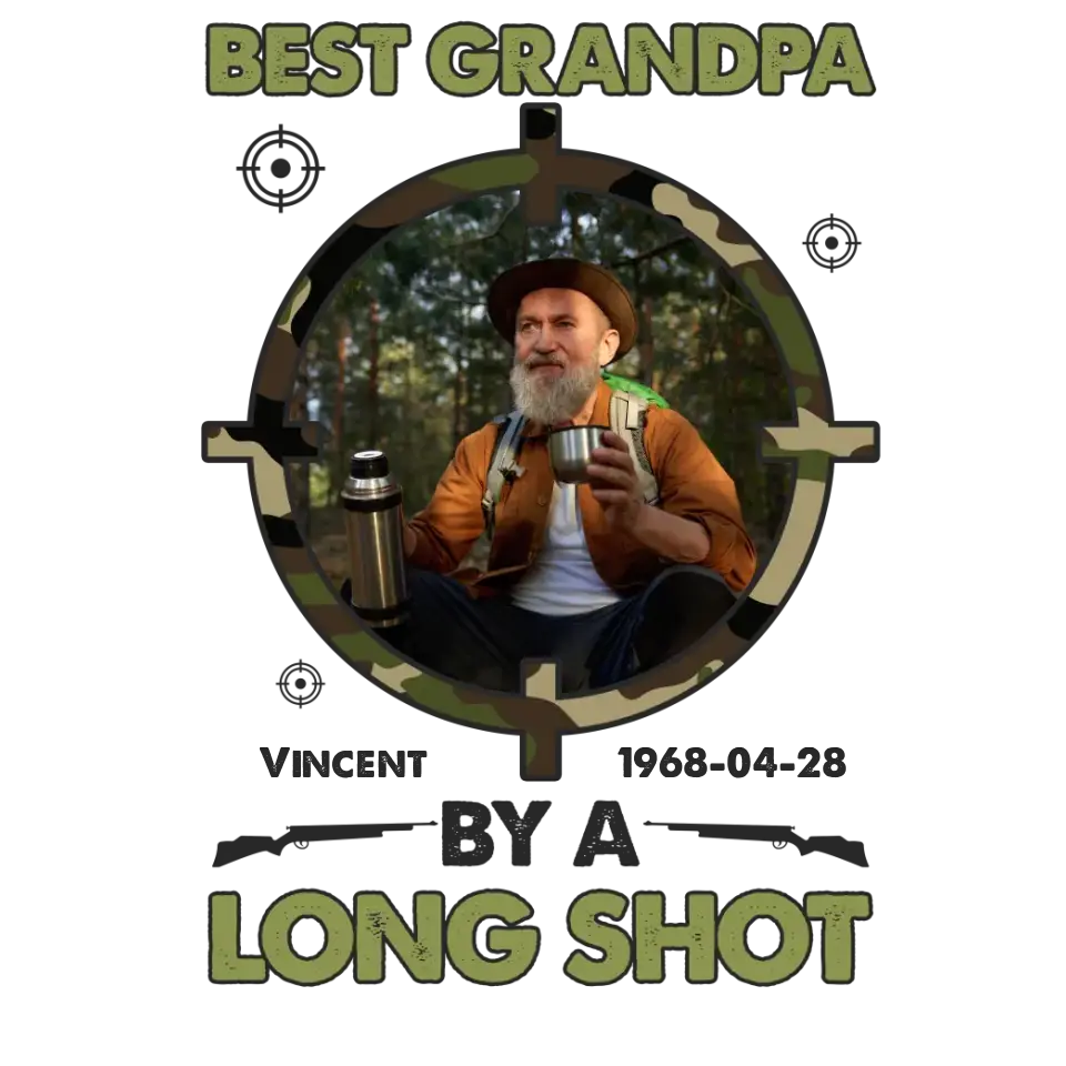 Best Grandpa By Long Shots - Custom Photo - Personalized Gifts For Grandpa - Sweater