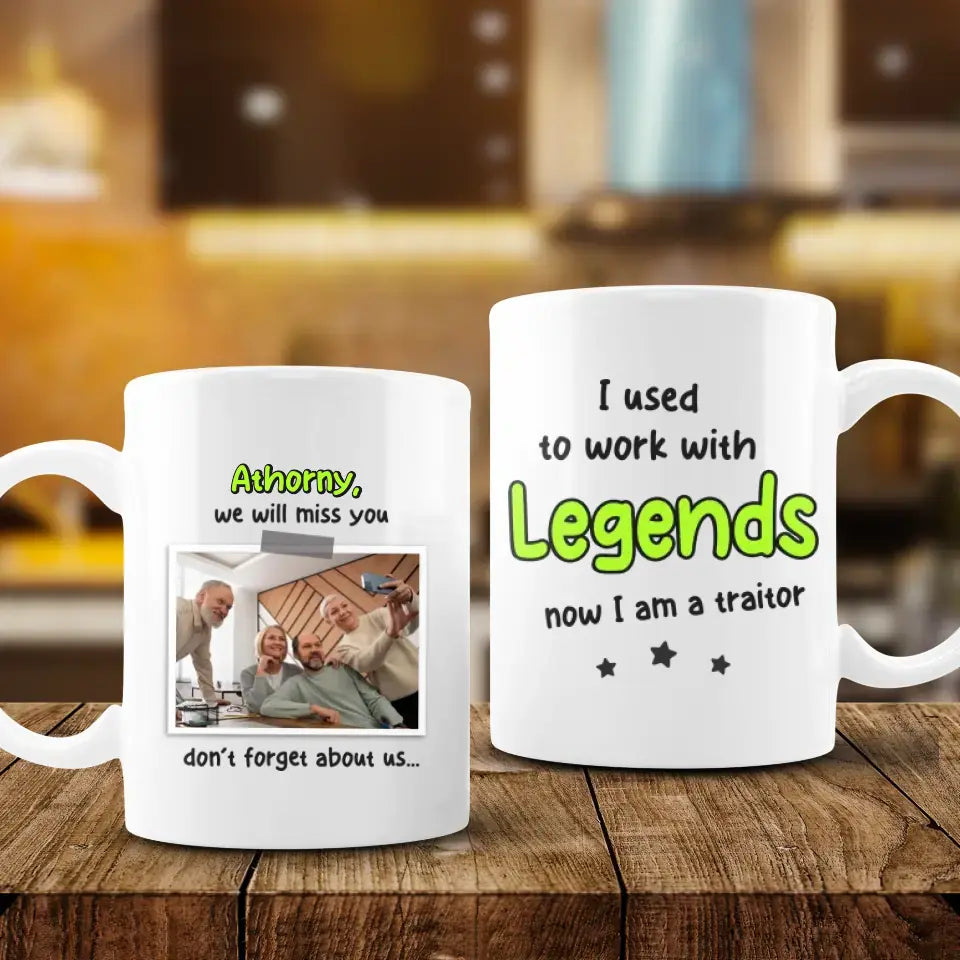 I Used To Work With Legends  - Custom Photo - Personalized Gifts For Grandpa - Mug