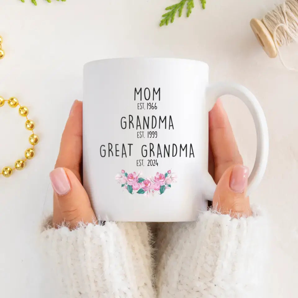 Great Grandma Mug Gift  - Personalized Gifts For Grandma - Mug