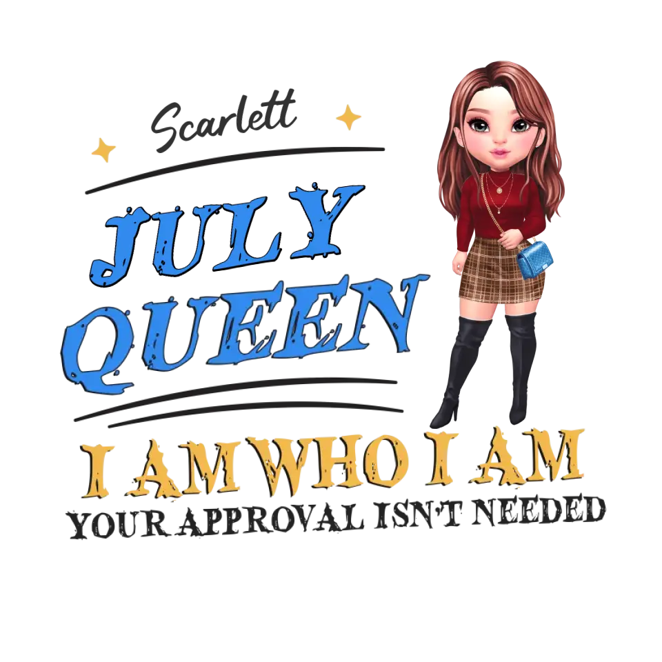 July Queen Birthday - Custom Month - Personalized Gifts For Her - T-Shirt