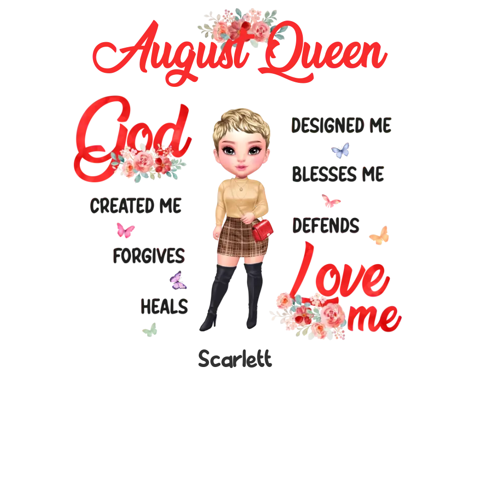 August Queen - Custom Month - Personalized Gifts For Mom - Sweater