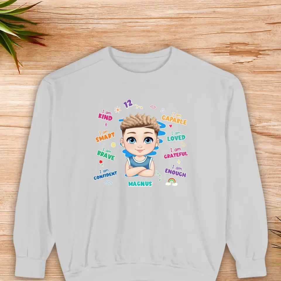 I Am Kind - Personalized Gift For Son - Unisex Family Sweater