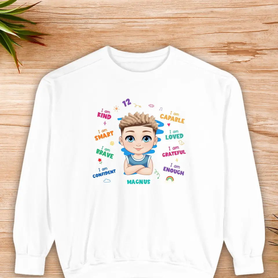 I Am Kind - Personalized Gift For Son - Unisex Family Sweater