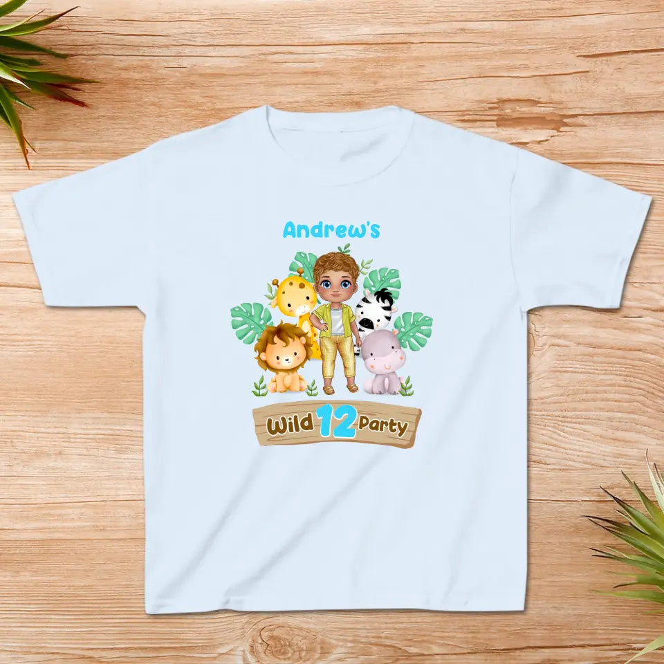 Wild Party - Custom Name - Personalized Gift For Son - Unisex Family T-Shirt