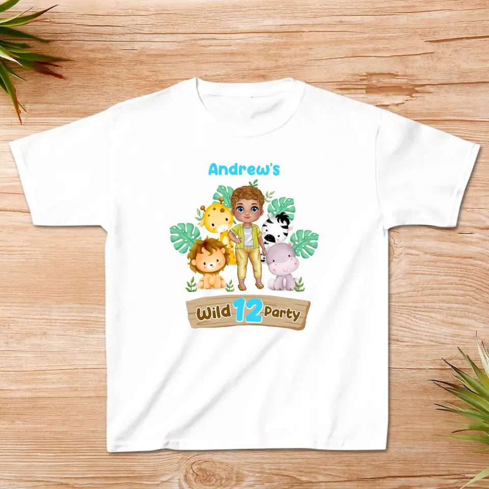 Wild Party - Custom Name - Personalized Gift For Son - Unisex Family T-Shirt