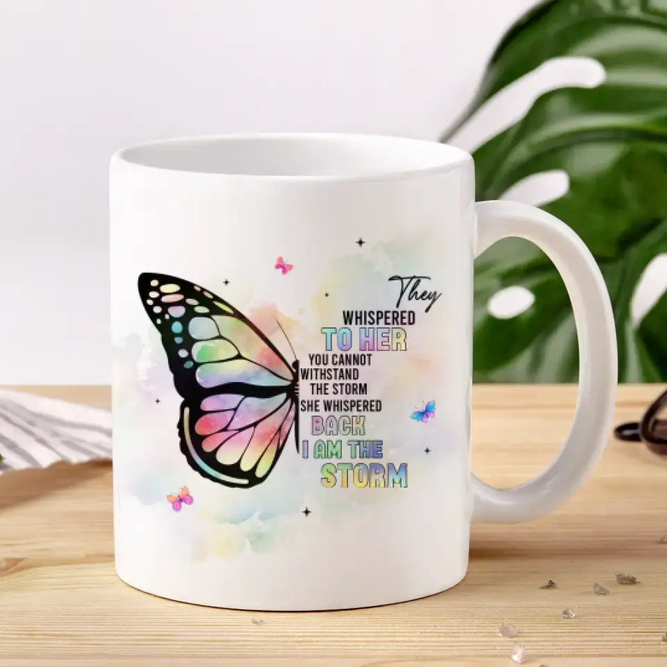 Stronger Than The Storm  - Custom Photo - Personalized Gifts For Her - Mug