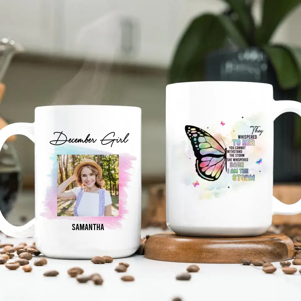 Stronger Than The Storm  - Custom Photo - Personalized Gifts For Her - Mug