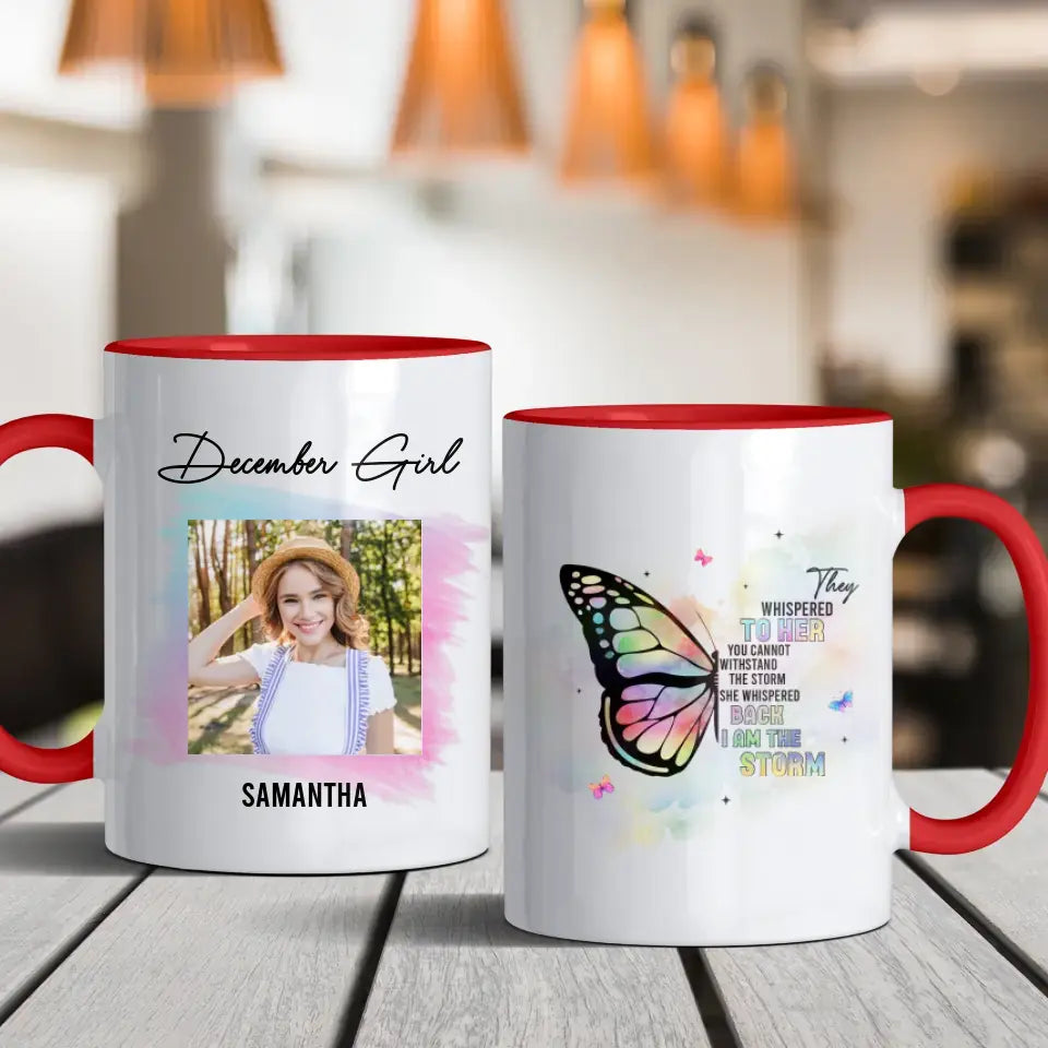 Stronger Than The Storm  - Custom Photo - Personalized Gifts For Her - Mug