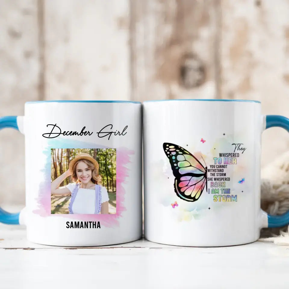 Stronger Than The Storm  - Custom Photo - Personalized Gifts For Her - Mug