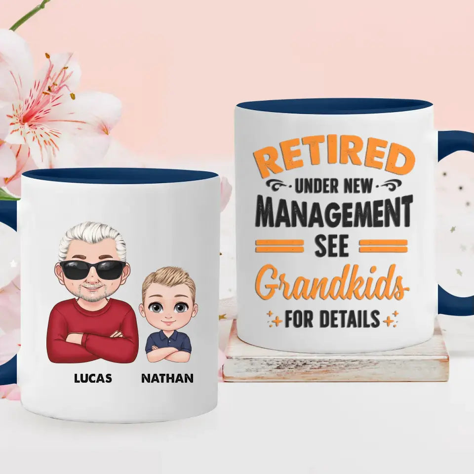 Grandpa Retirement Mug  - Custom Name - Personalized Gifts For Grandpa - Mug